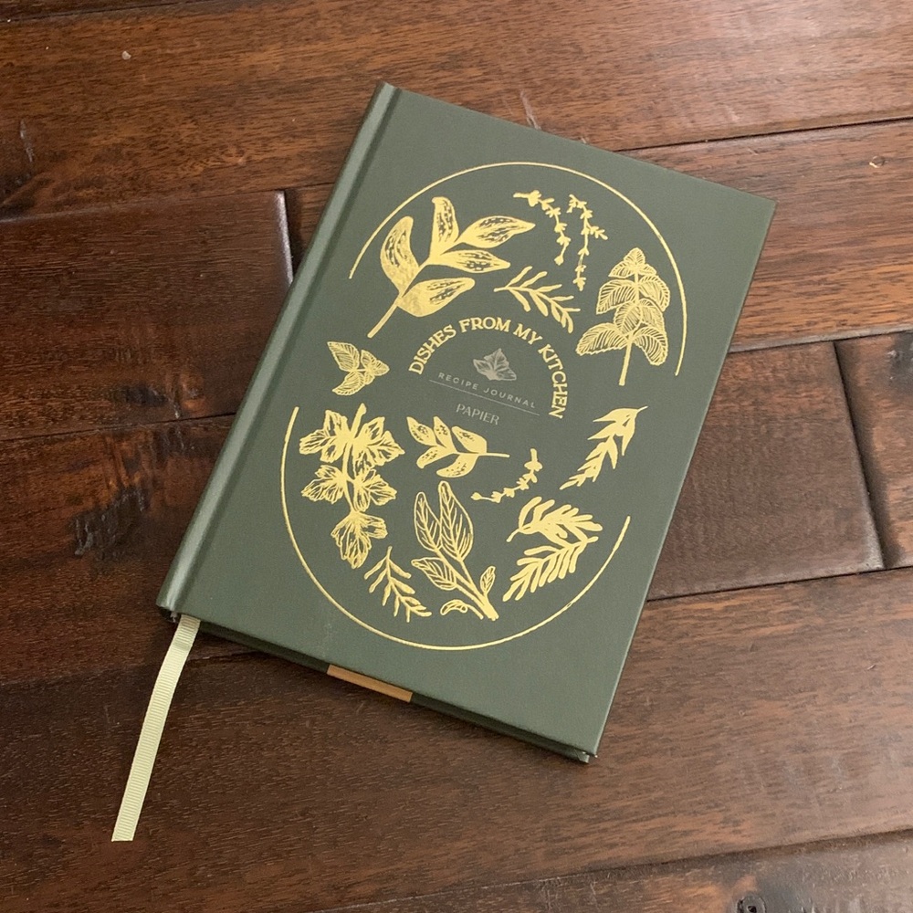 Papier Recipe Journal with Gold Leaf Design Dishes From My Kitchen